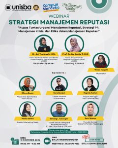 Poster Kegiatan Webinar Strategi Manajemen Reputasi